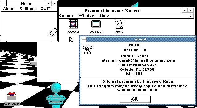 Neko on Windows 3