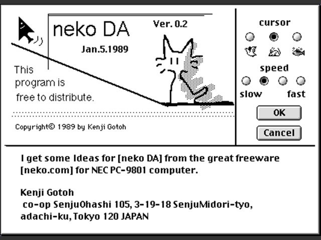 Neko Macintosh Settings